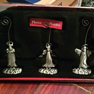 NWT St. Nicholas Square Set of 3 Angel Photo Holders